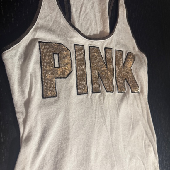 PINK Sequins Racerback Tank Top - Picture 2 of 7